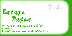 balazs majsa business card